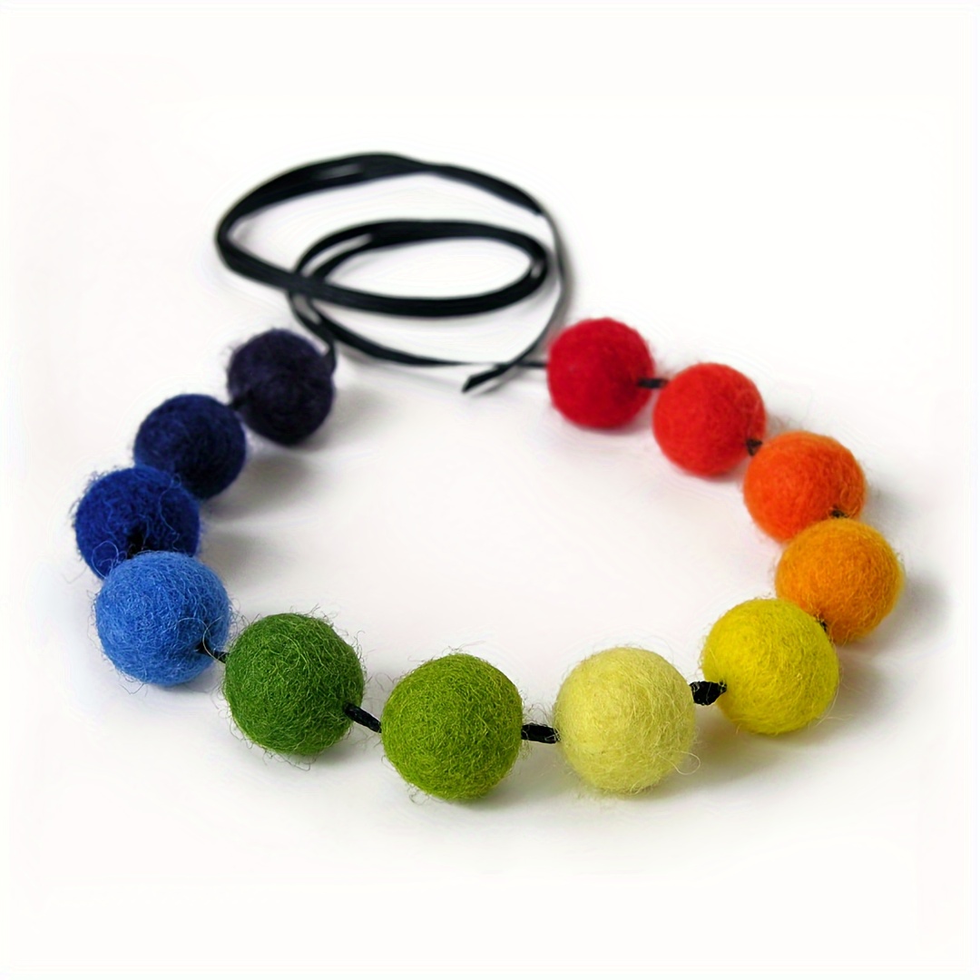 Mix Cheers | 8-Natur Wool Felt Balls for Crafts are Laboratory-Tested | 50  Wool Balls for Your Creative Projects Plastic Free in Cotton Bag | Felt pom