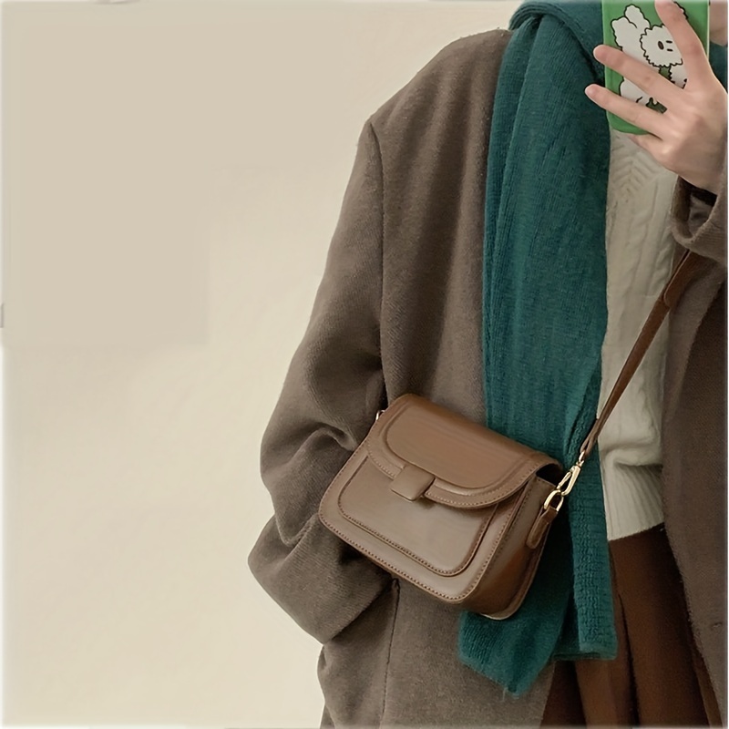 Mini Fashion Crossbody Bag, Retro Elegant Pu Leather Square Shoulder Bag,  Women's Trendy Versatile Handbag & Purse - Temu Belgium
