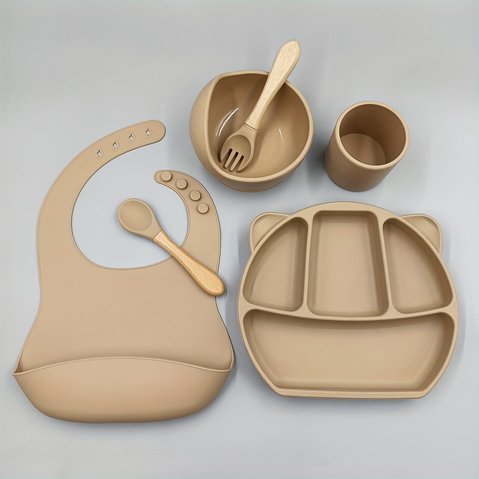 Cartoon Baby Bibs Feeding Set