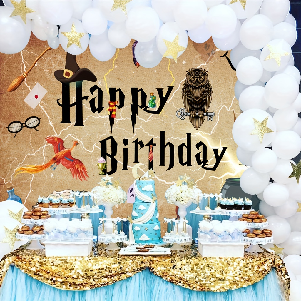 Wizard Birthday Party Backdrop Wizard Backdrop Banners - Temu