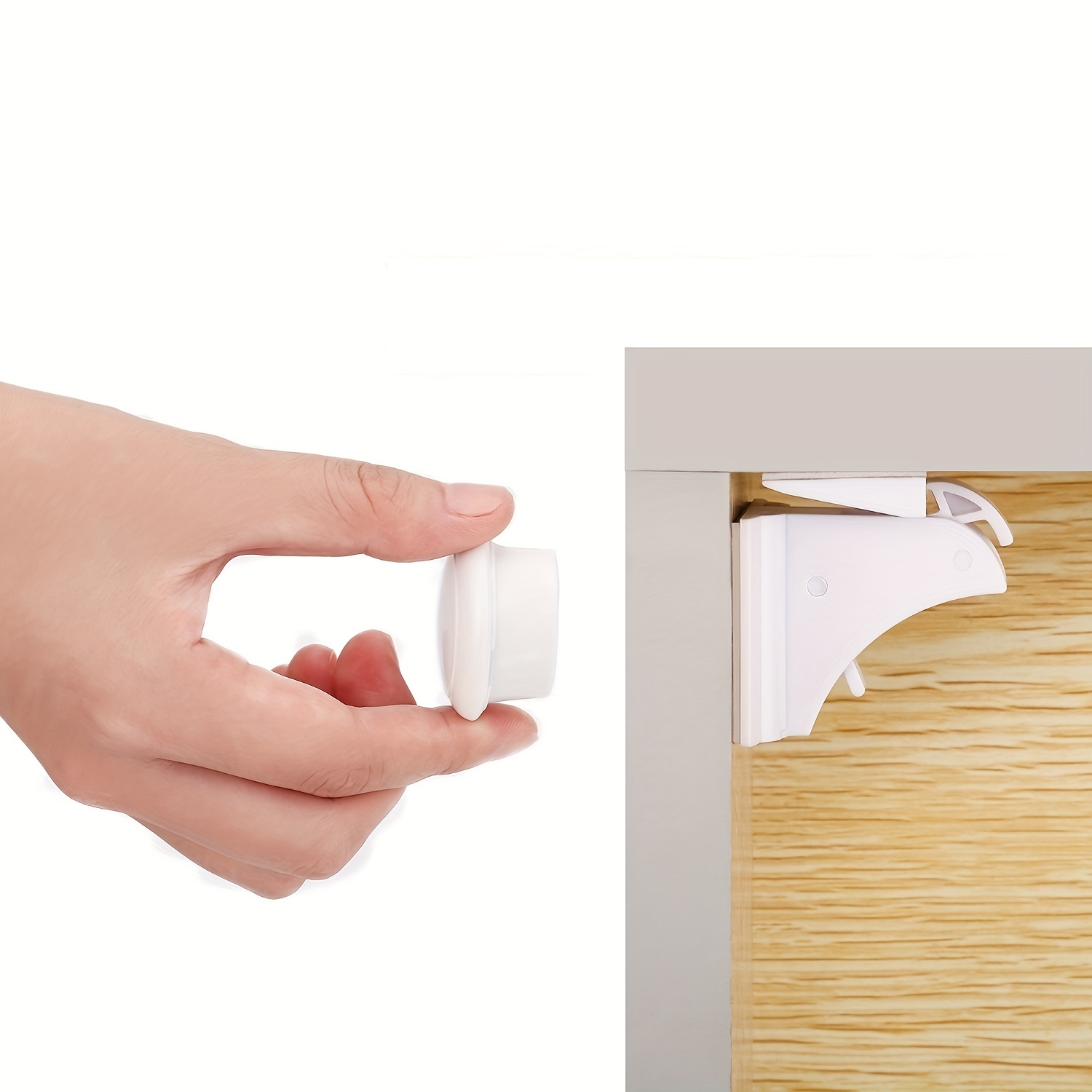Safety Adhesive Magnetic Cabinet Locks Easy To Install In - Temu