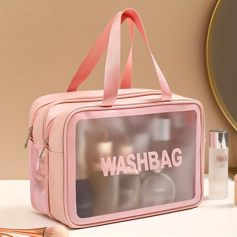 Double Dividers Wet Dry Separation Bag Portable Handle Pu Leather