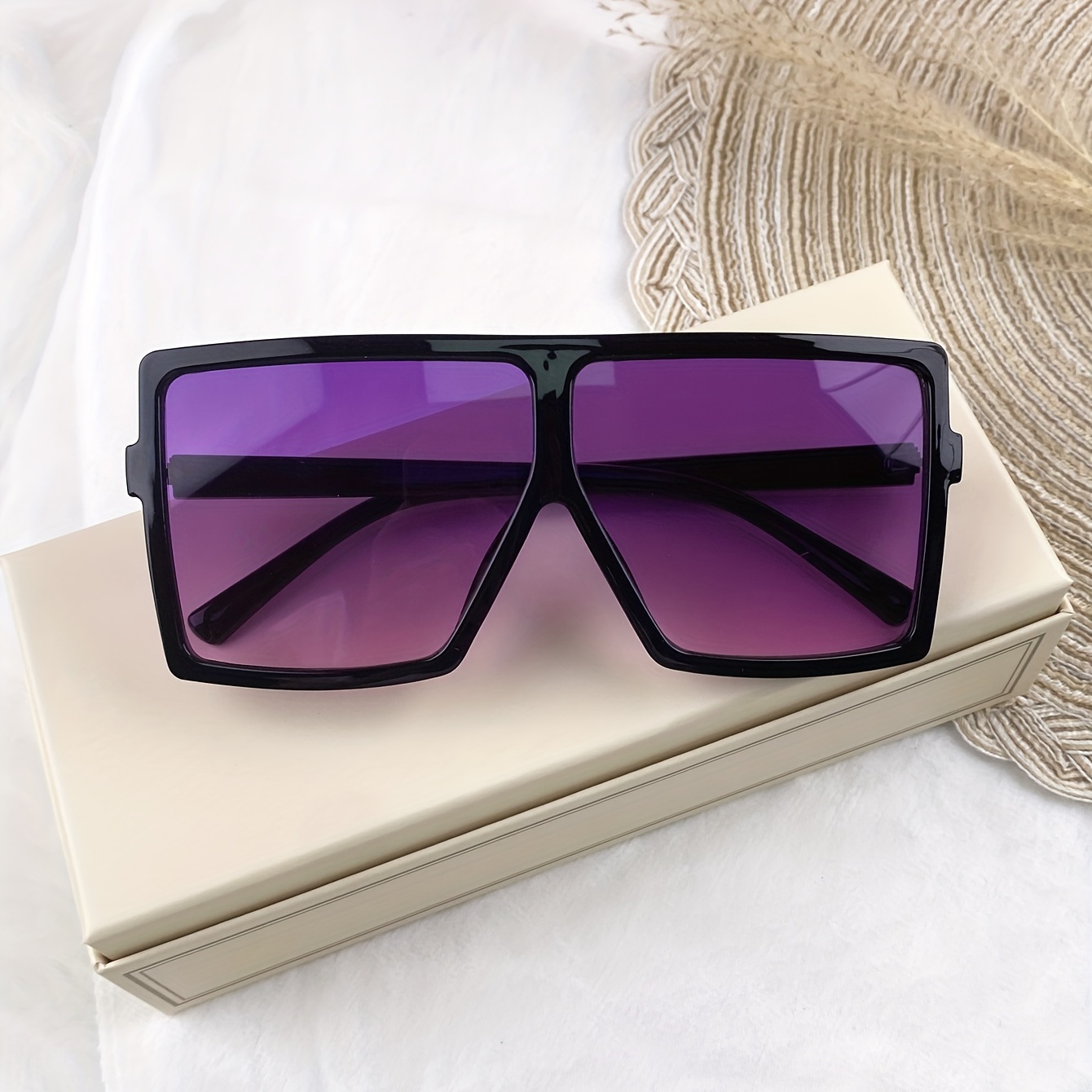 Oversized Square Fashion Sunglasses For Women Men Y2k Casual Gradient  Glasses For Beach Party Holiday Accessories, Uv400 - Temu France