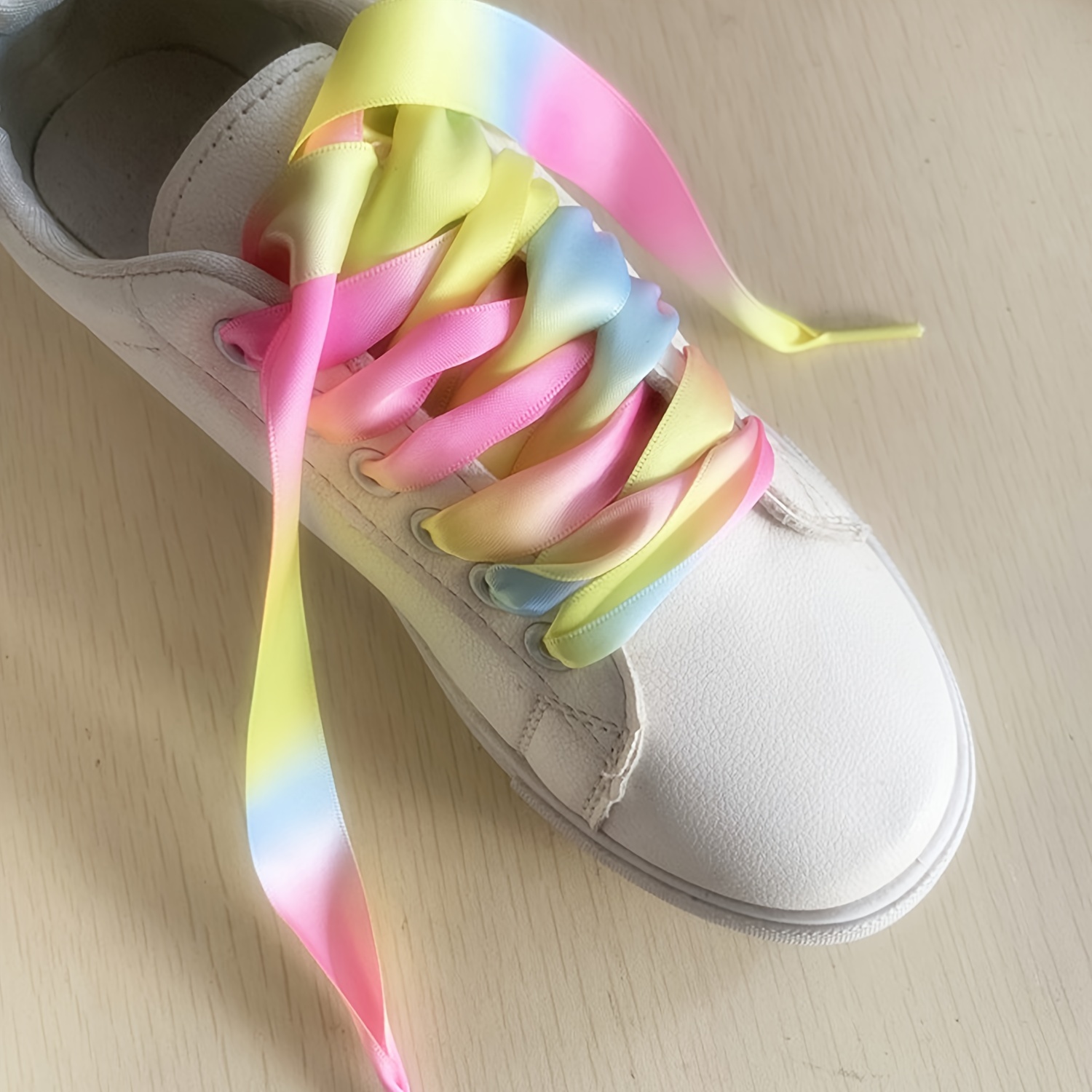 gradient style polyester shoelaces fashionable Temu Oman