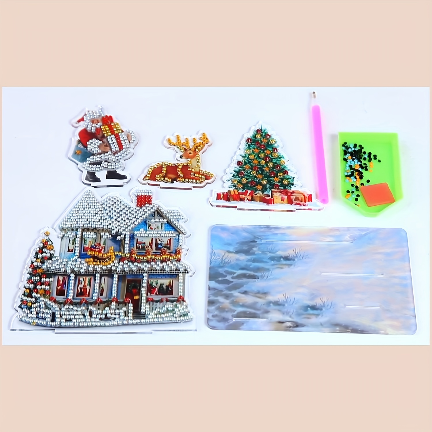 Christmas Artificial Diamond Painting Stickers Kits For - Temu