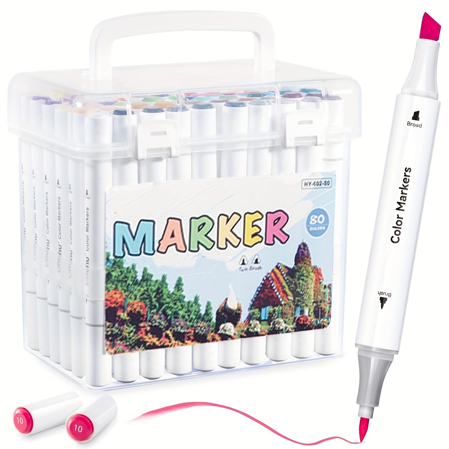 Ohuhu Markers, 48-color Double Tipped Alcohol Markers, Chisel&Fine  Alcohol-based