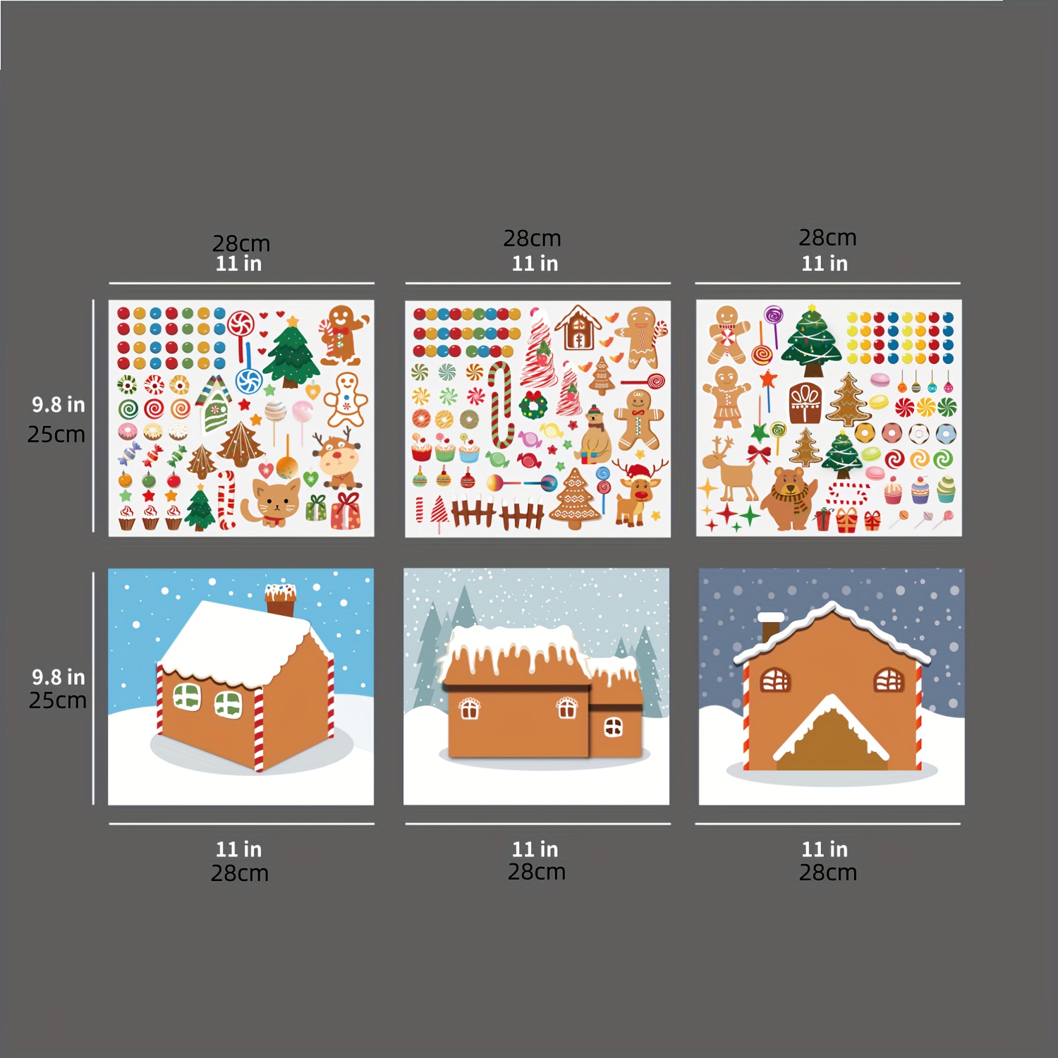 WhatSign Winter Christmas Crafts for Kids 24 Sheets Make a Gingerbread  House Stickers Ornament Crafts DIY Gingerbread House Craft for Kids  Christmas Activities for Kids Christmas Party Favors Supplies 