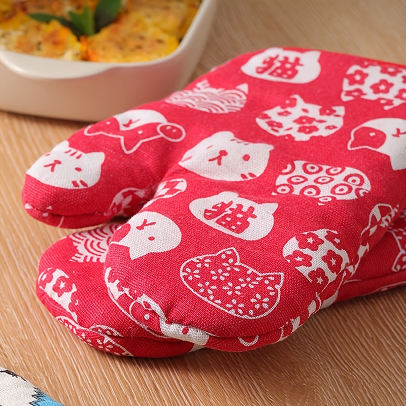 1pc Cartoon Creative Cat Oven Insulation Gloves, Microwave Oven & Baking  Gloves