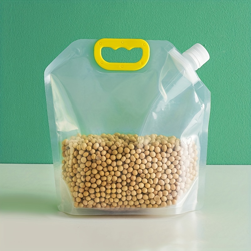 New 10/5Pcs Kitchen Storage Bag Grain Moisture-Proof Sealed Bag  Insect-Proof Transparent Portable Food-Grade Storage Bag 2023 - AliExpress