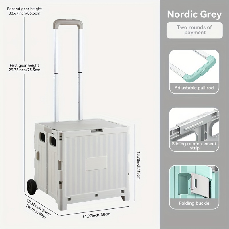 Plastic Small Storage Cart Portable Space Saving Organizer