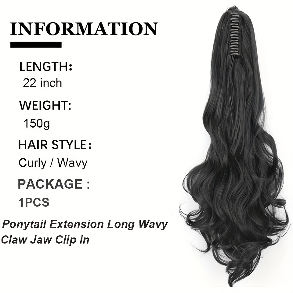 Long Wavy Ponytail Extensions Natural Look Daily Use