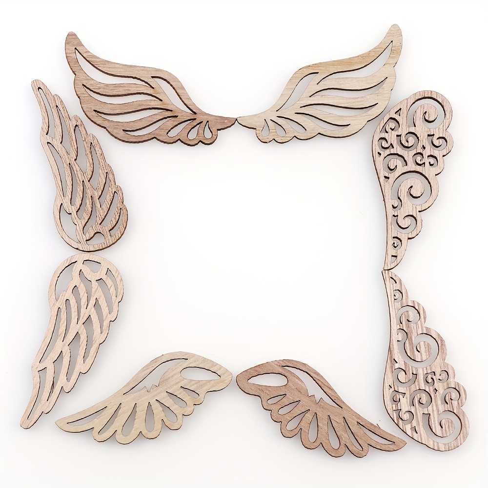 Unfinished Wood Angel Wings, 2 Wings, DIY Angel Craft