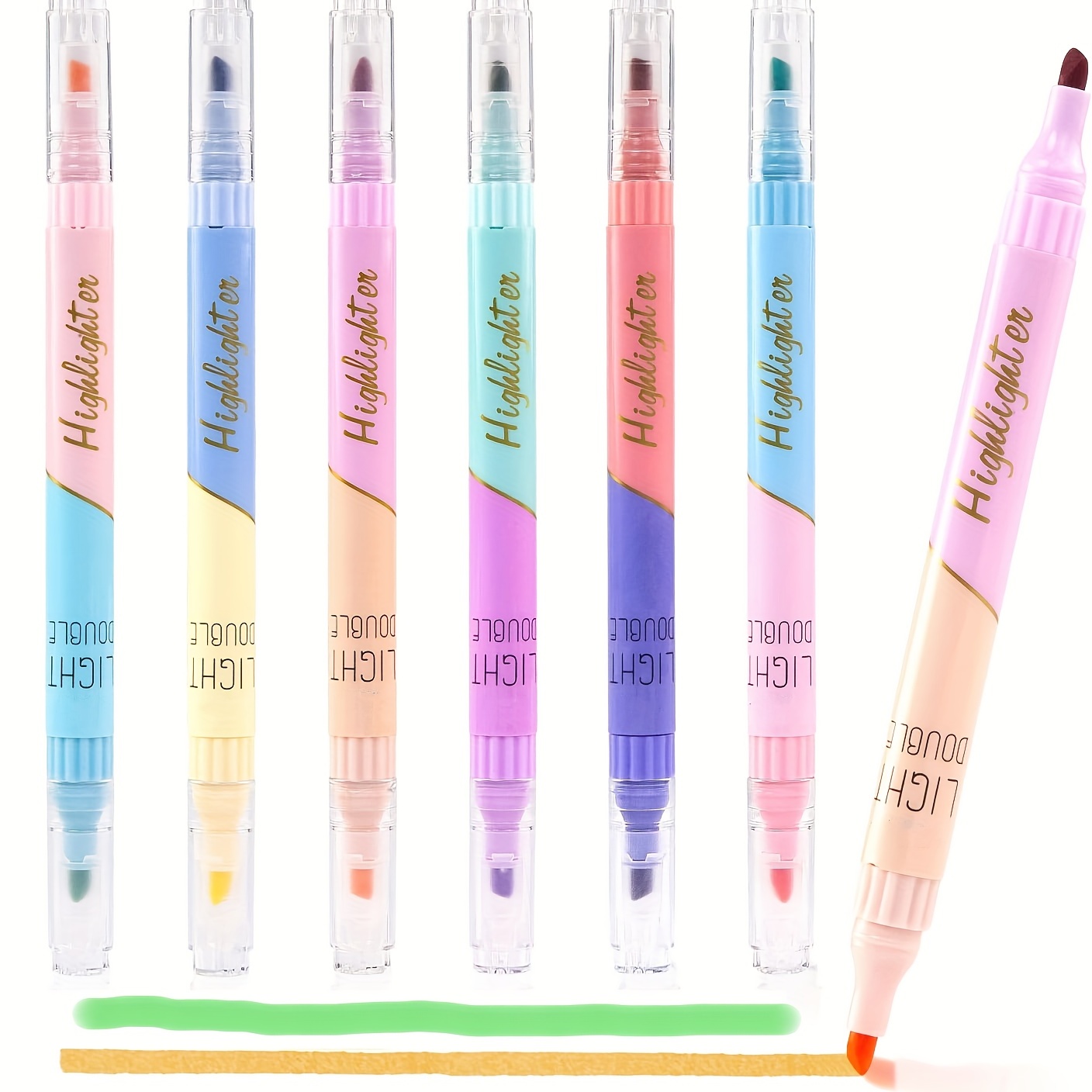 Highlighters Pastel Pen Set Colored Markers Colors Pens - Temu