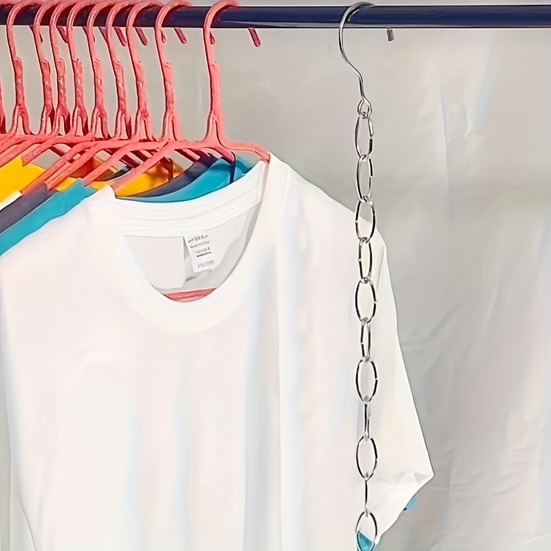 Stainless Steel Clothes Hanger Connector Chain, Cascading Hangers Chain, Space  Saving Hanger Chain, Closet Storage & Organization - Temu