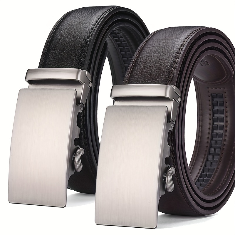 Famous Belt Men's Belts Quality Genuine Luxury Leather Belt Belt Male Strap  Male Metal Automatic Buckle For Men - Temu