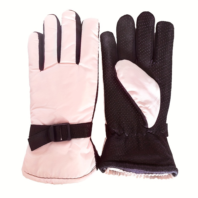 1par Guantes Esquí Engrosados Cálidos Guantes Nieve Invierno