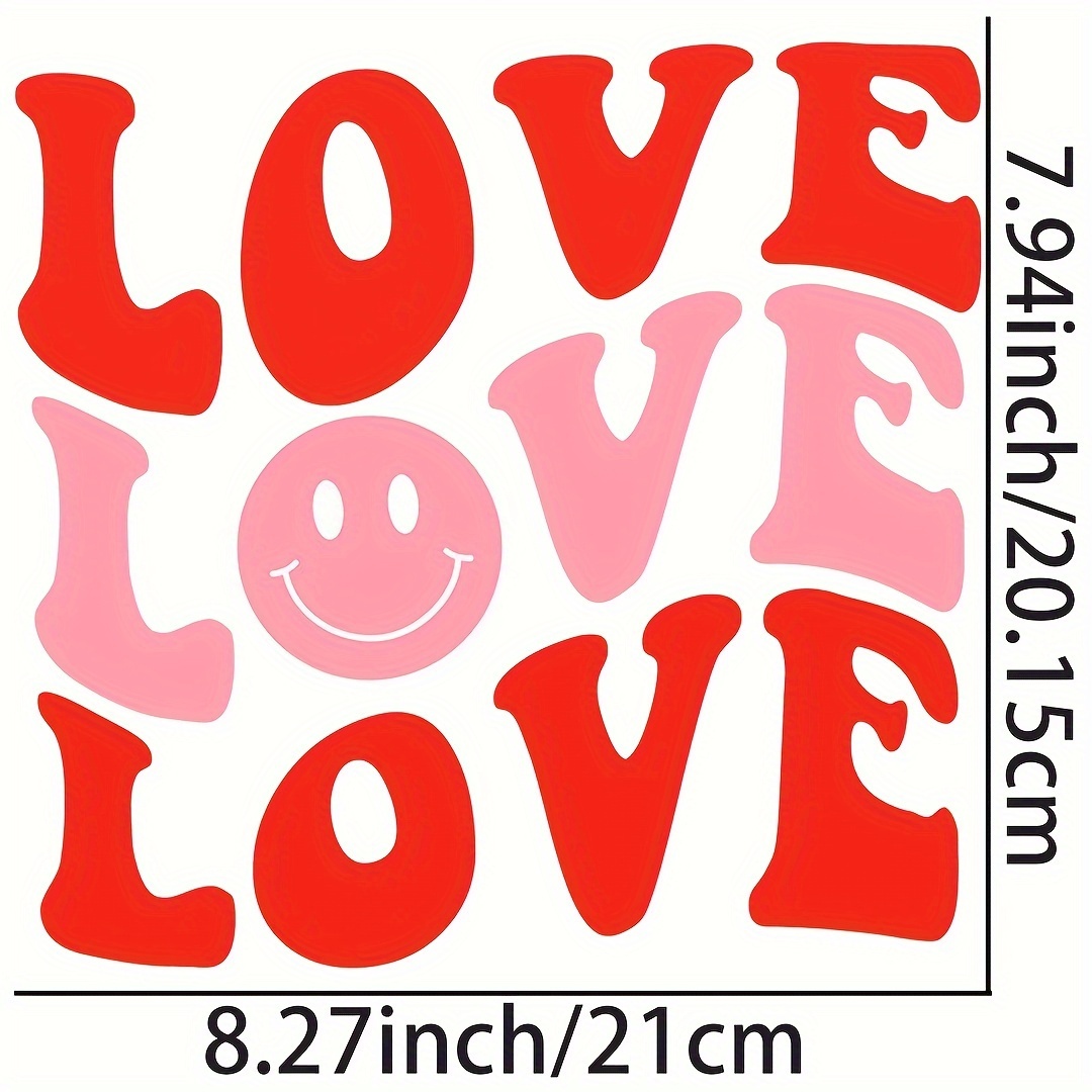 Love Valentine Iron Heat Transfers Vinyl T shirts Diy - Temu