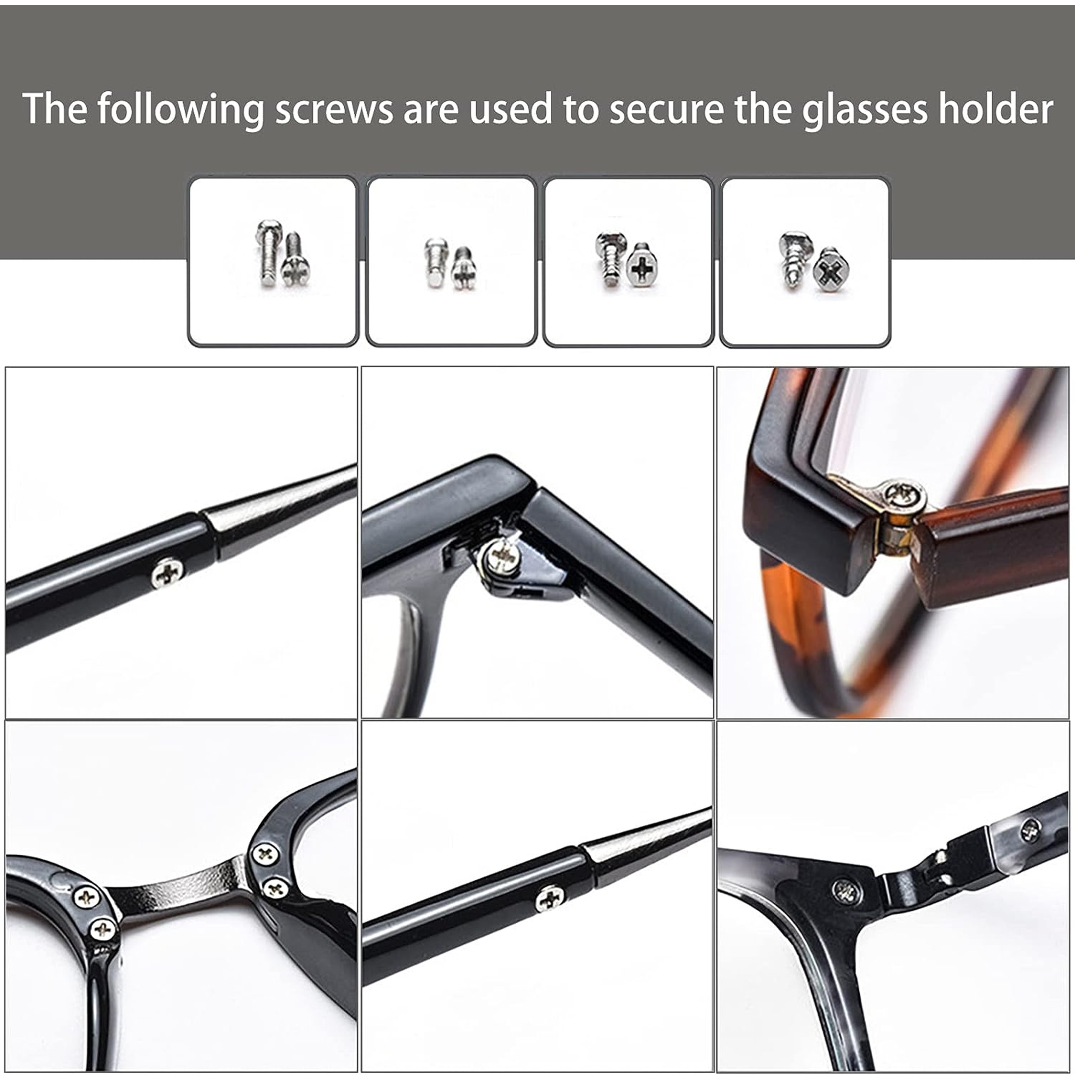500Pcs/Pack Stainless Steel Tiny Screws Watch Eyeglass Glasses