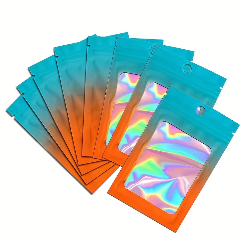 Jewelry Packaging Holographic Ziplock Bags Small Business - Temu