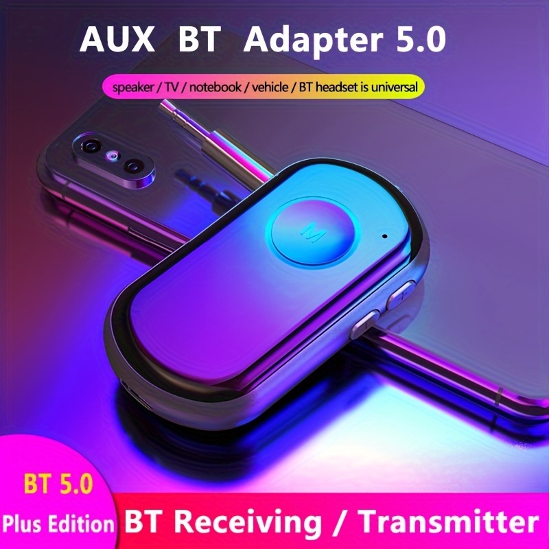 2 In 1 drahtlose Bluetooth 5.0 Empfänger Sender Adapter 3,5 mm Klinke für Auto  Musik Audio Aux Kopfhörer Empfänger bt5.0 Adapter