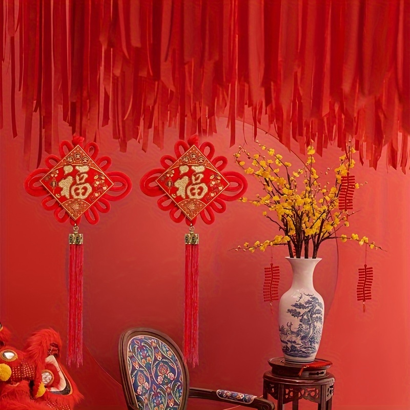 Chinese Lunar New Year Decoration 2024 Hanging Pendant Spring Festival  Tassels Ornaments Wall Hanging Ornament Home Decor