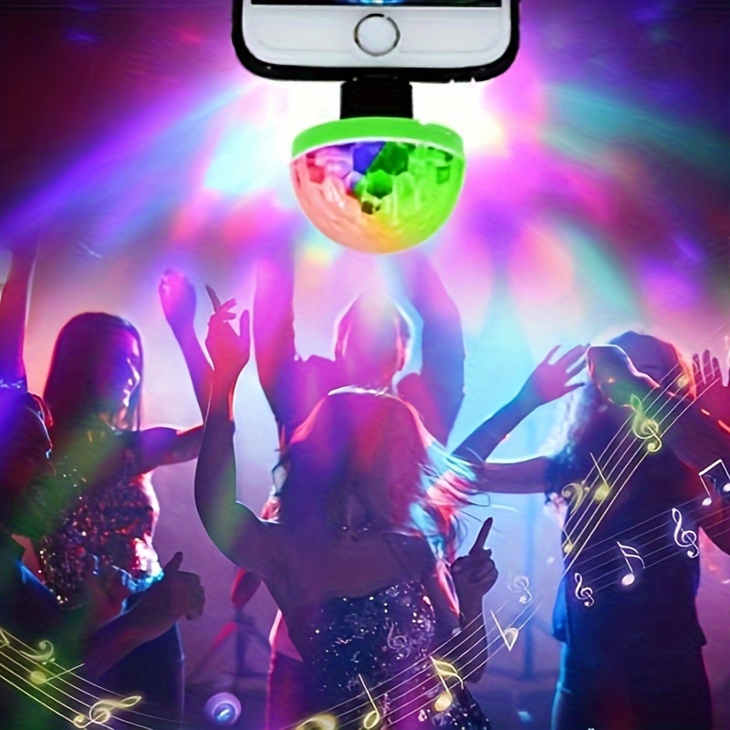 1pc Colorful Cell Phone Stage Lights, Mini RGB Projection Lamp, Party DJ  Disco Ball Light, Indoor Lamps Club LED Magic Effect Projector, USB Powered