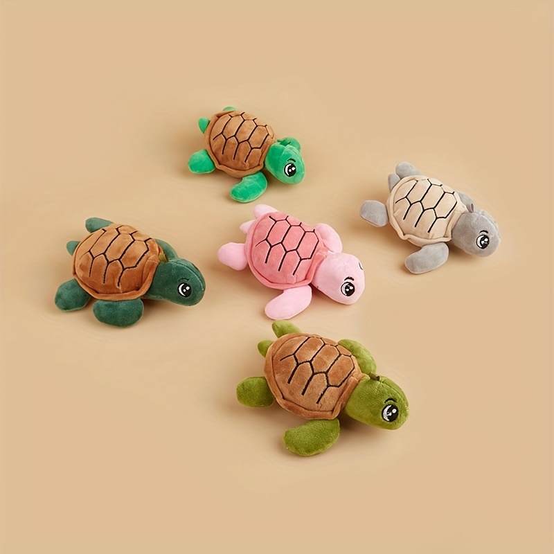 

1pc Turtle Design Pet Grinding Teeth Plush Toy, Durable Chew Toy For Dog Interactive Supply