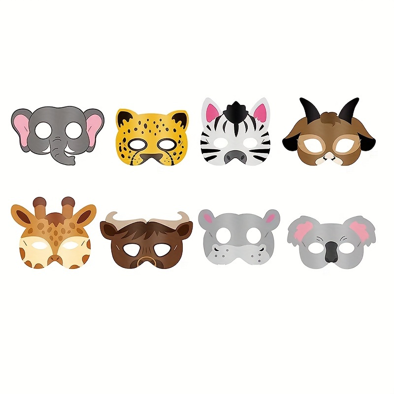 Mudpuppy Make-a-Mask Set, Animali della Giungla - 4 Maschere da