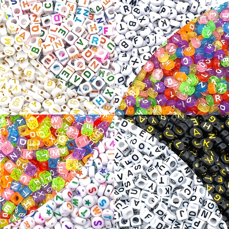 100pcs Alphabet Acrylic Beads for DIY Jewelry Making