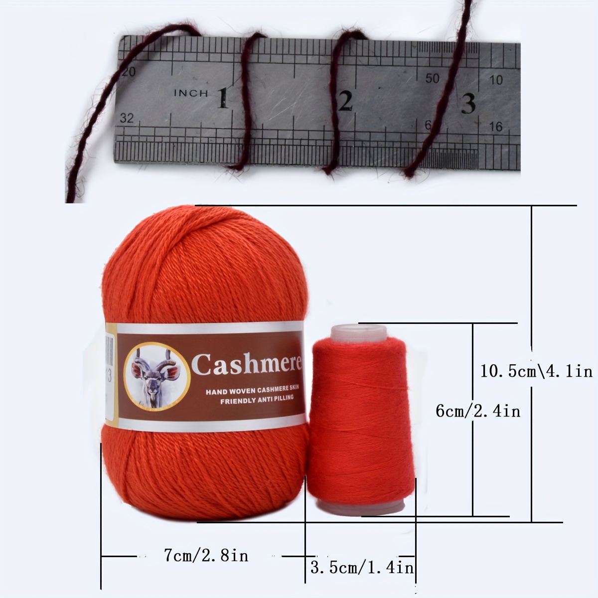 Hand-knitted Cashmere Yarn Anti-pilling Wool Cashmere Middle Thick