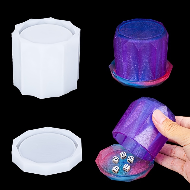 3D Glazed Cup Resin Mold Storage Box Silicone Mold Epoxy Mold for Resin  Casting Halloween Party Supply Home Decoration 