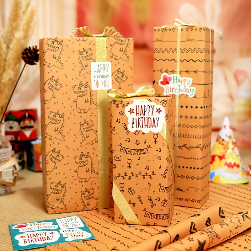 Happy Birthday Wrapping Paper Gift Wrapping Paper Happy - Temu