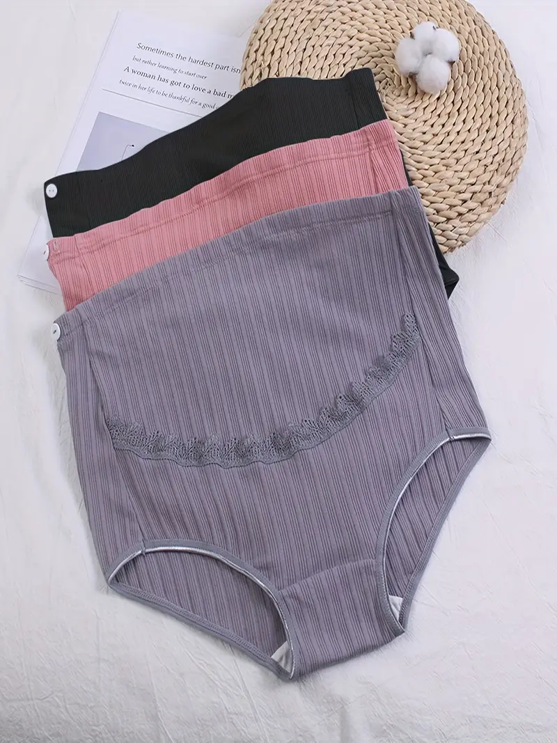 4 Pcs/lot Cotton Maternity Underwear High Waist Belly Support Pregnant Women  Underwear Adjustable Breathable Maternity Brief Panties
