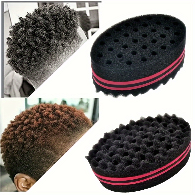 Magic Twist Hair Sponges - Curling Sponge, Sponge Brush for Hair, Hair  Sponge for Curls Women and Men with 6.69inch Metal Hair Pick (4 Pack)