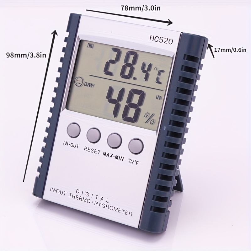 Round Electronic Temperature And Humidity Meter Reptile Electronic  Temperature And Humidity Meter Acrylic Box Climbing Box Thermometer Wireless  - Temu