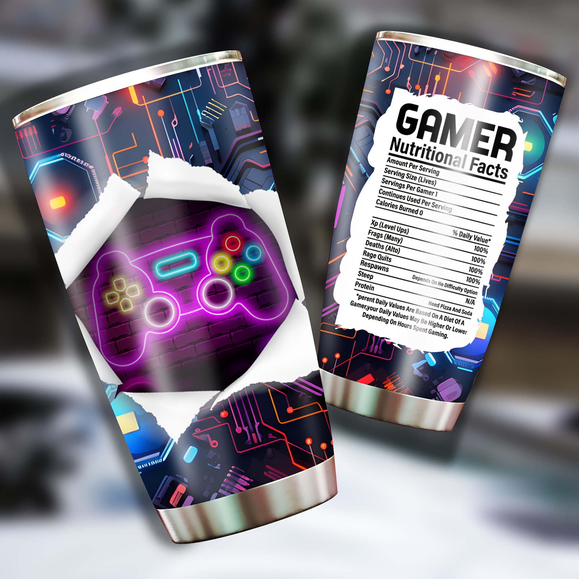 1pc, Tumbler For Gamers, Cool Gamer Gifts For Men Teen Boyfriend, Gaming  Gifts, Gamer Gift Ideas, Game Cups For Hot Cold Drinks, Gifts For Game  Lovers