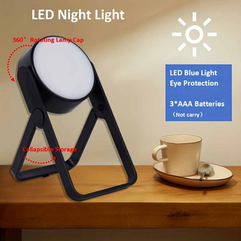 Foldable Rotatable Led Night Light Desktop Work Light Night - Temu
