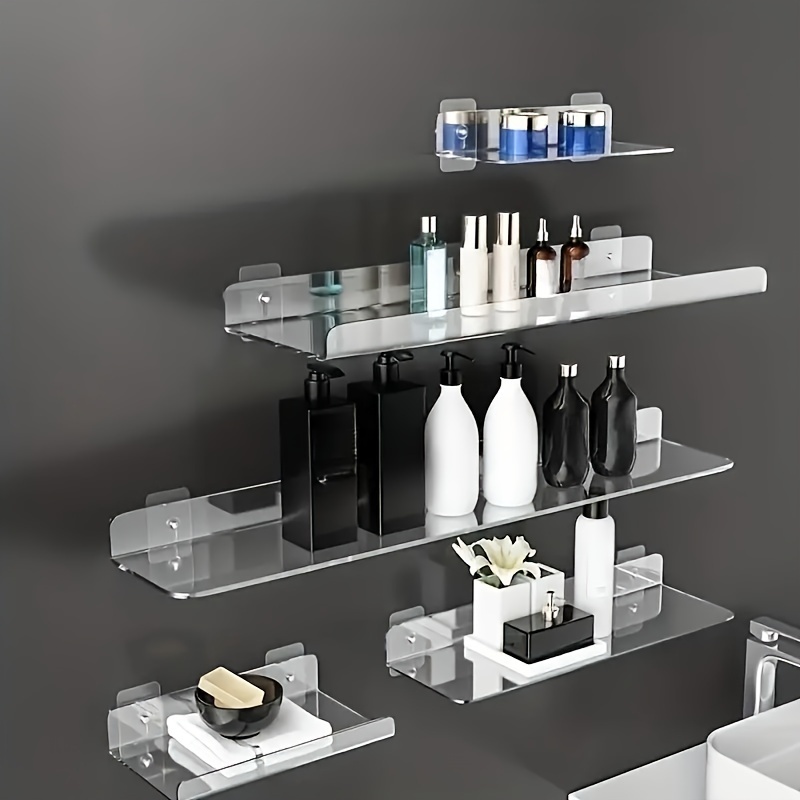 Clear Self adhesive Floating Shelves For Cosmetics Lipstick - Temu
