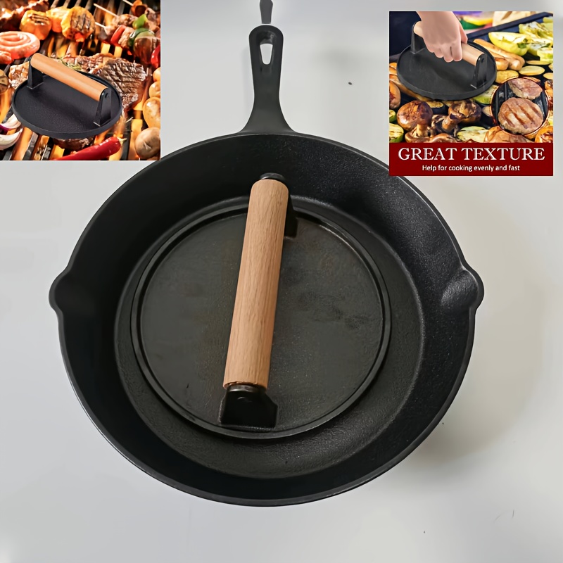 Cast Iron Skillet Deep Frying Pan, Pot With Assist Handle, Pre-seasoned Oven  Safe Cookware, Indoor/outdoor Use, Grill, Stovetop, Bbq, Firepit, Induction  Safe - Temu