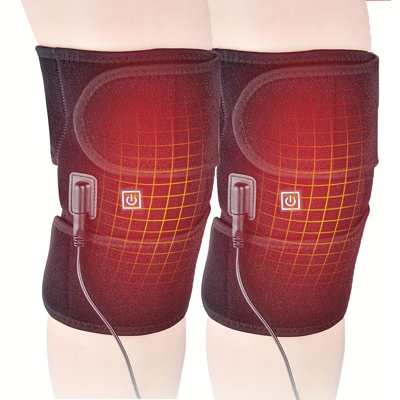 Heated Knee Brace Wrap Support Knee Heating Pad with 3 Adjustable  Temperature Knee Warmer for The Elderly in Cold Weather Heat Therapy for  Knee Pain Relief Knee Joint Pain Arthritis(1PCS)