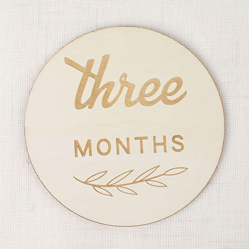 Baby Wooden Monthly Milestone Cards With Announcement - Temu