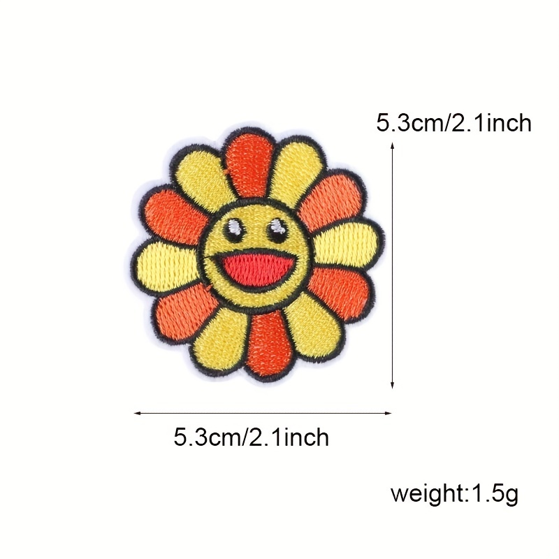 Flower Patches, Beautiful Flower Embroidery Patches Decorative Multipurpose  For Backpacks Yellow,Blue 
