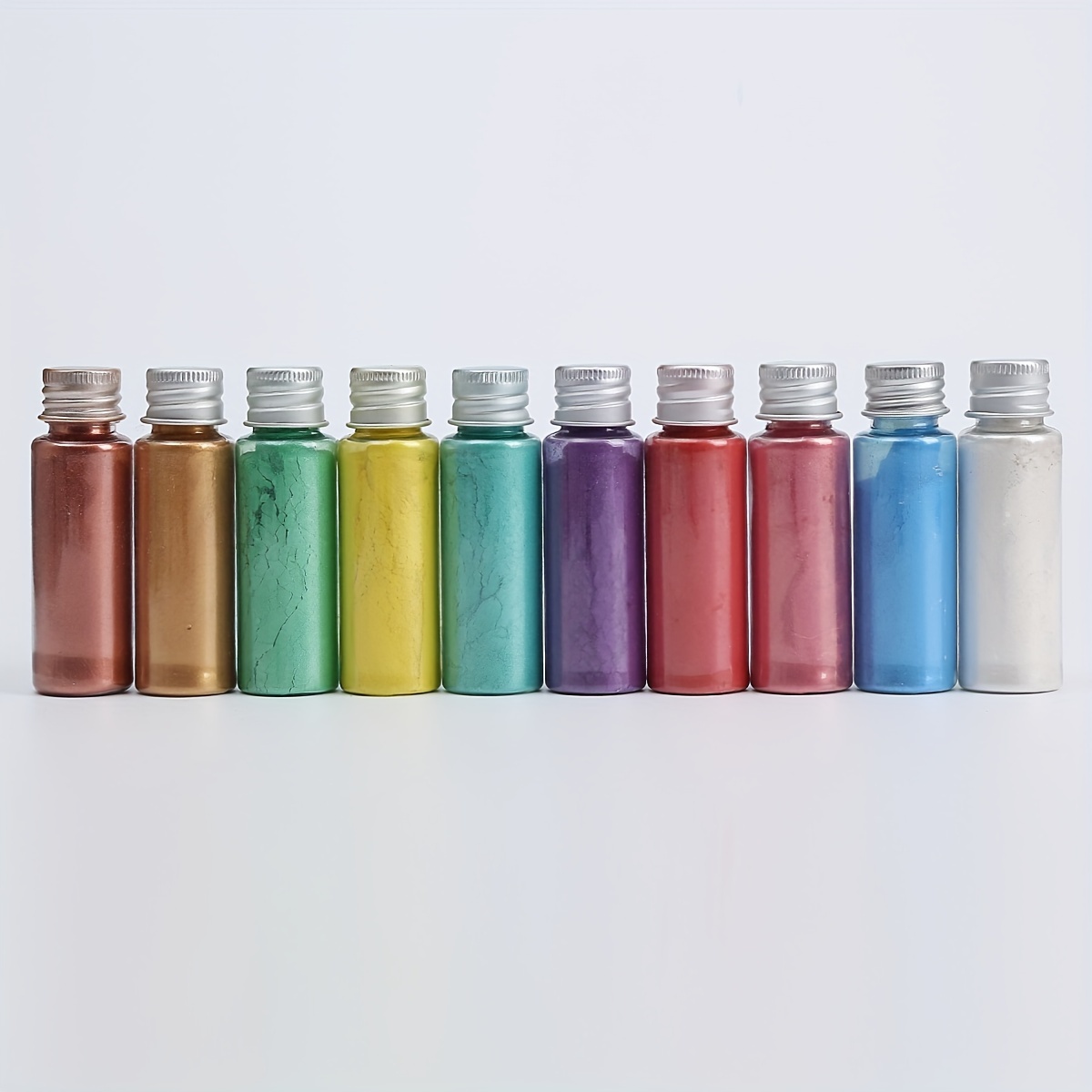 6 Bottbles Set 10 Colors Cosmetic Grade Pearlescent Natural - Temu