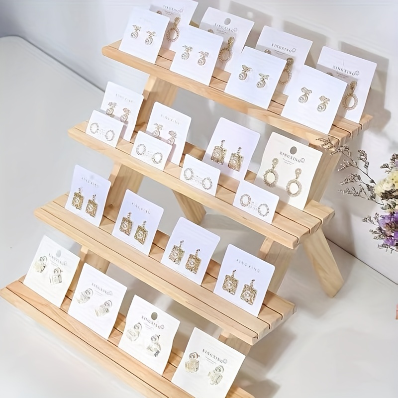 2/3/4 Layer Jewelry Display Stand Earring Card Rack Necklace Shelf
