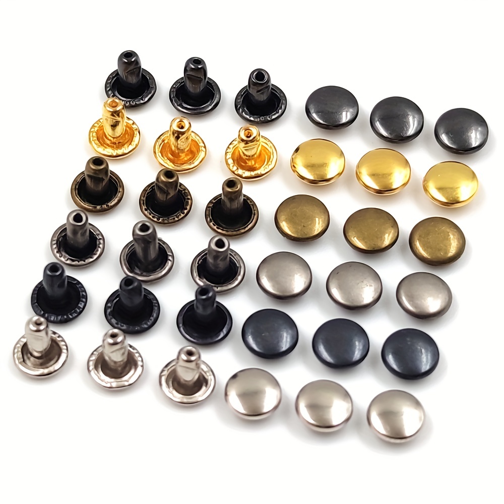 Rivets For Leather Leather Rivets 3 Sizes Leather Double - Temu