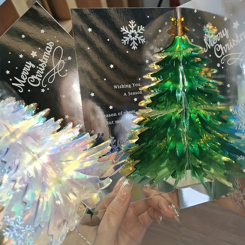 Watercolor Christmas Tree Christmas Card Contains Hand - Temu