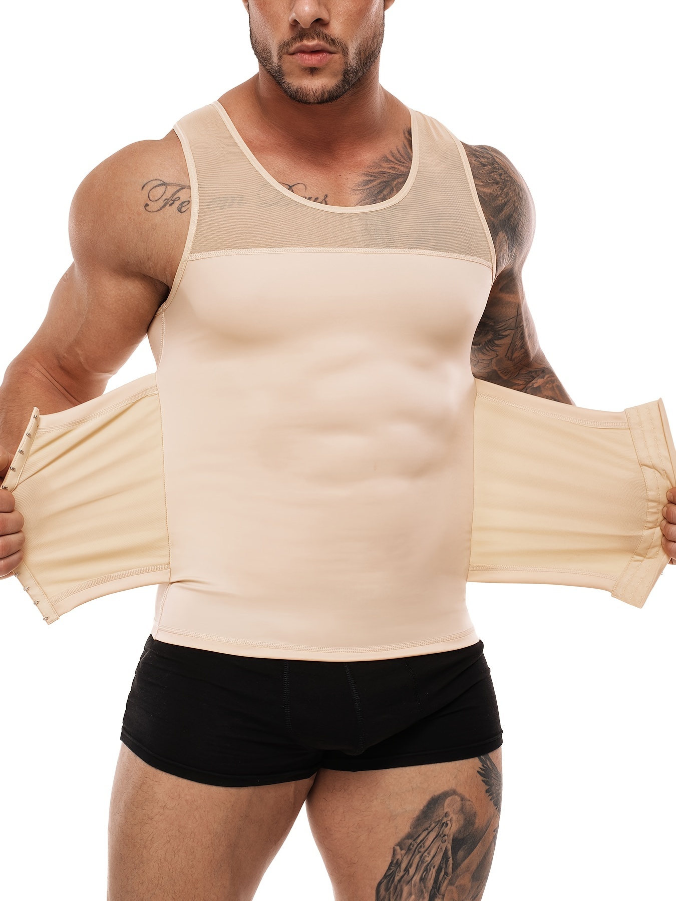 Men's Body Shaper, Tummy Control Compression. Tank Top Shapewear