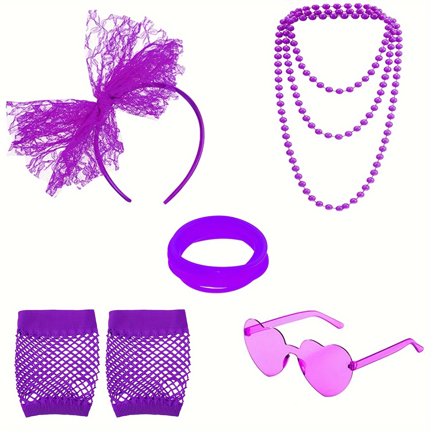 80s Retro Style Costume Accessories Set Including - Temu