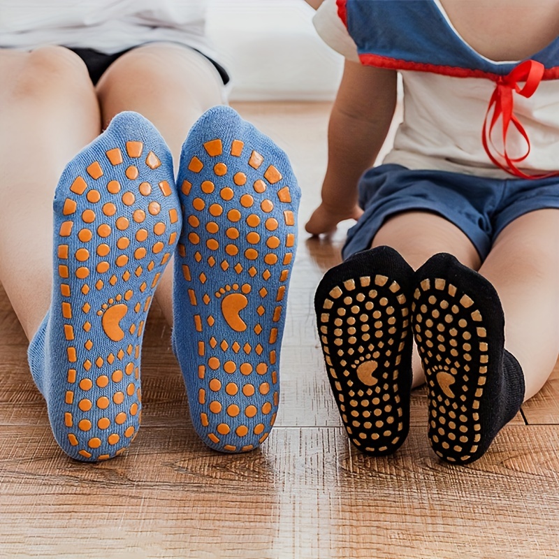Children's Adults Solid Color Non slip Floor Socks Parents - Temu Canada