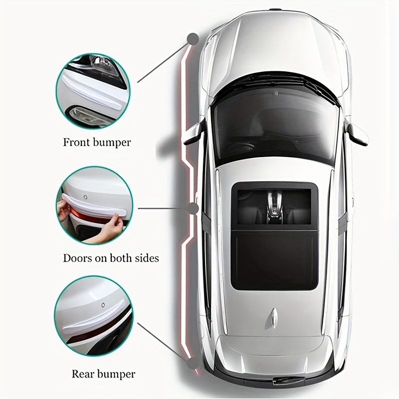 2pcs Car Bumper Protector Strip Guard Corner Anti Collision Styling Mouldings